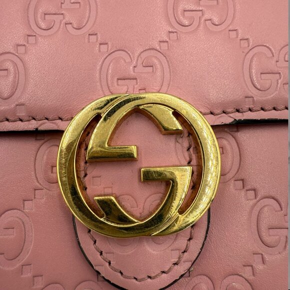 Gucci Sima GG Interlocking Wallet on a Chain - Pink - Picture 3 of 11